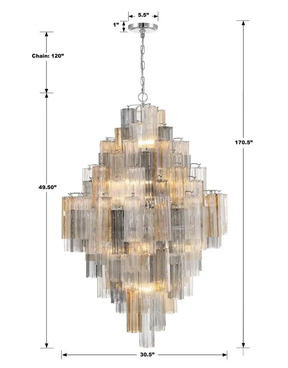 Addas Diamond Chandelier 49''H-Jecanoli