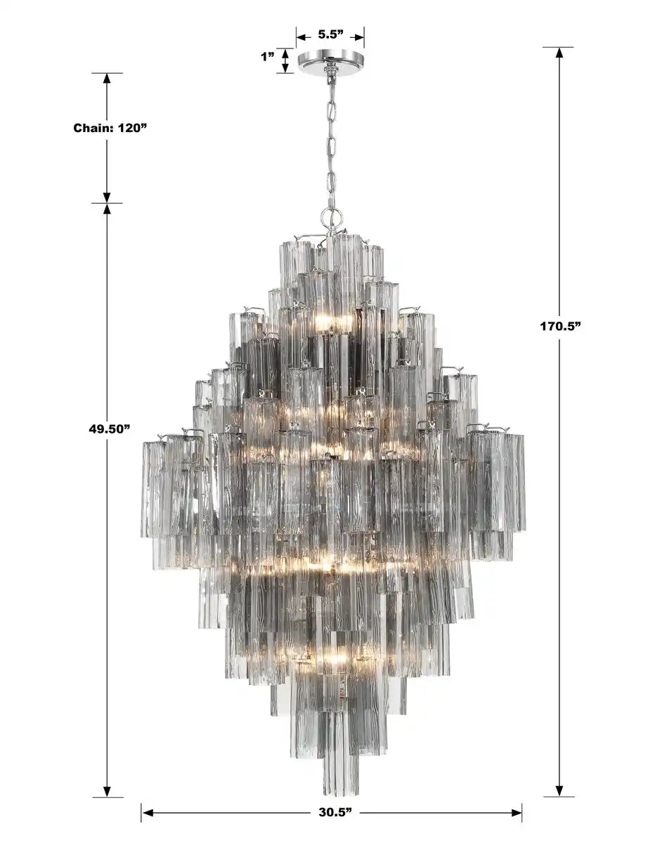 Addas Diamond Chandelier 49''H-Jecanoli