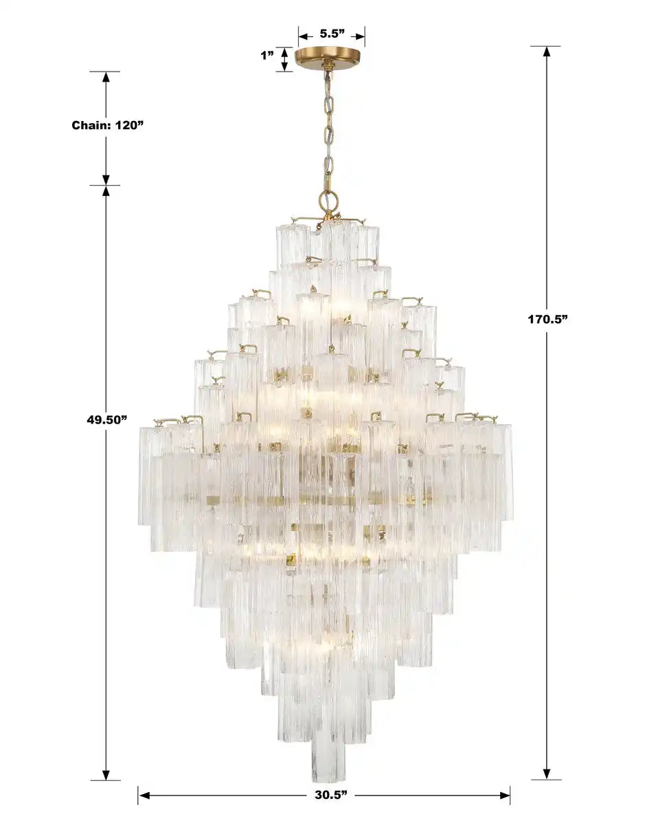 Addas Diamond Chandelier 49''H-Jecanoli
