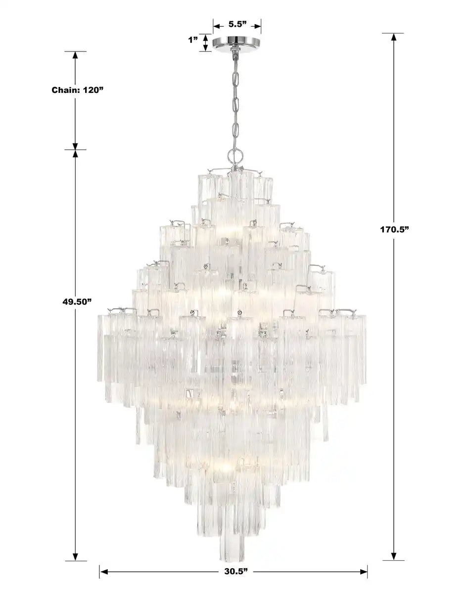 Addas Diamond Chandelier 49''H-Jecanoli