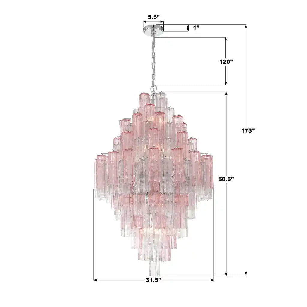 Addas Diamond Chandelier 49''H-Jecanoli
