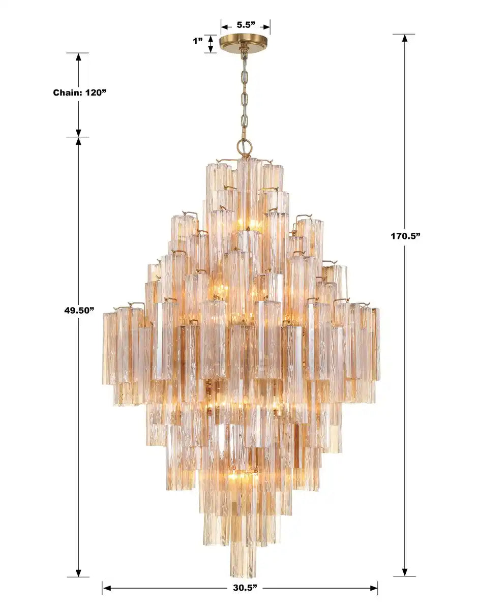 Addas Diamond Chandelier 49''H-Jecanoli