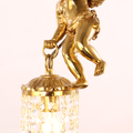 Mini Cast Copper Angel Crystal Pendant Light-铜灯-Jecanoli