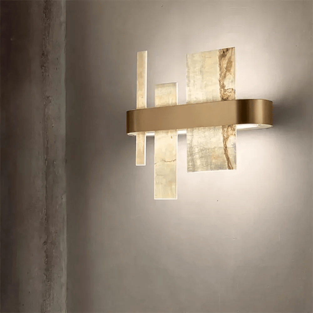 Alabaster Acropolis LED Wall Sconce - 14.6" W-Jecanoli