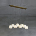 Alabaster Box Linear Chandelier - 8 heads L 37.8