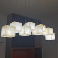Alabaster Box Linear Chandelier - 6 heads L 28.3