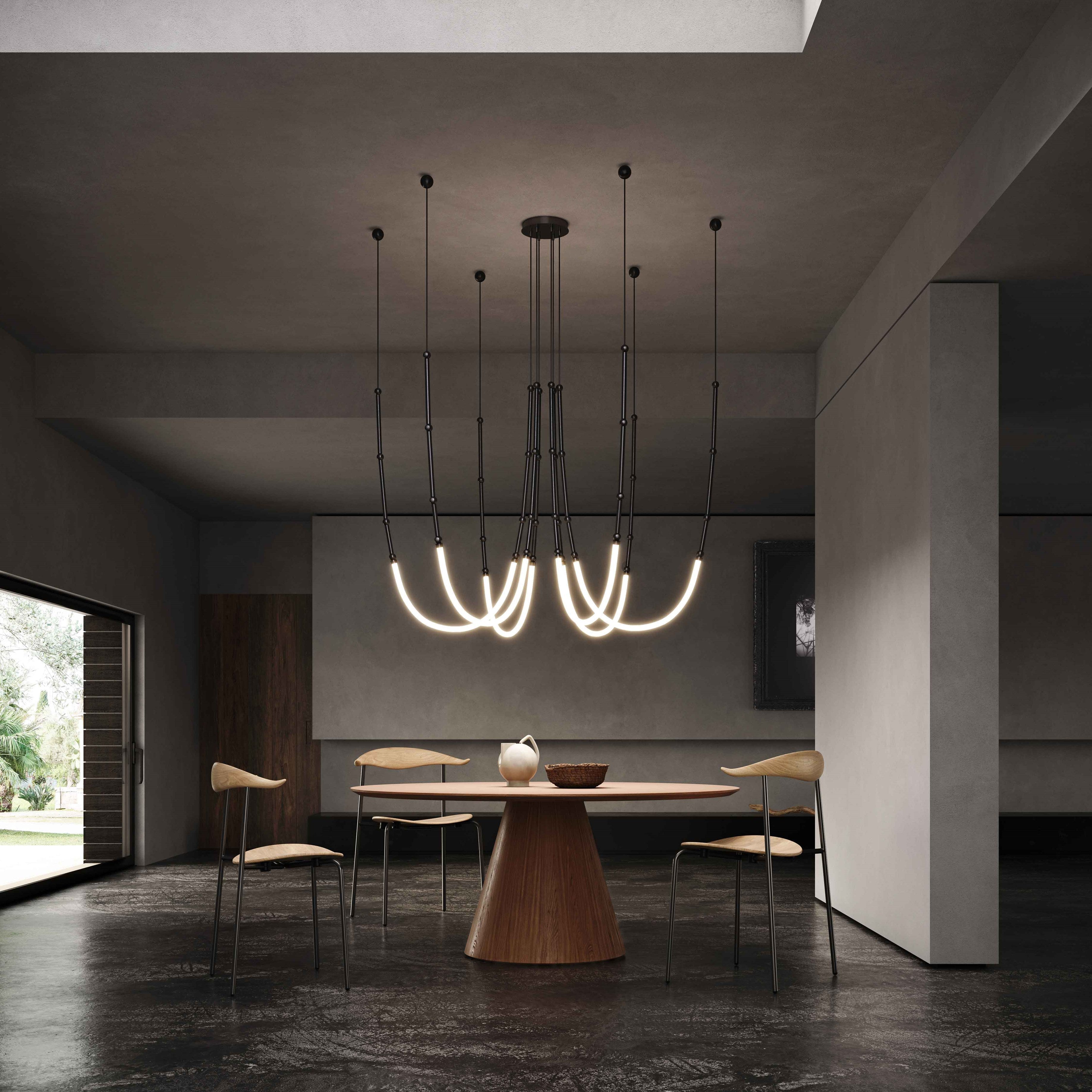 Alabaster Cascade Ring Chandelier - view 4