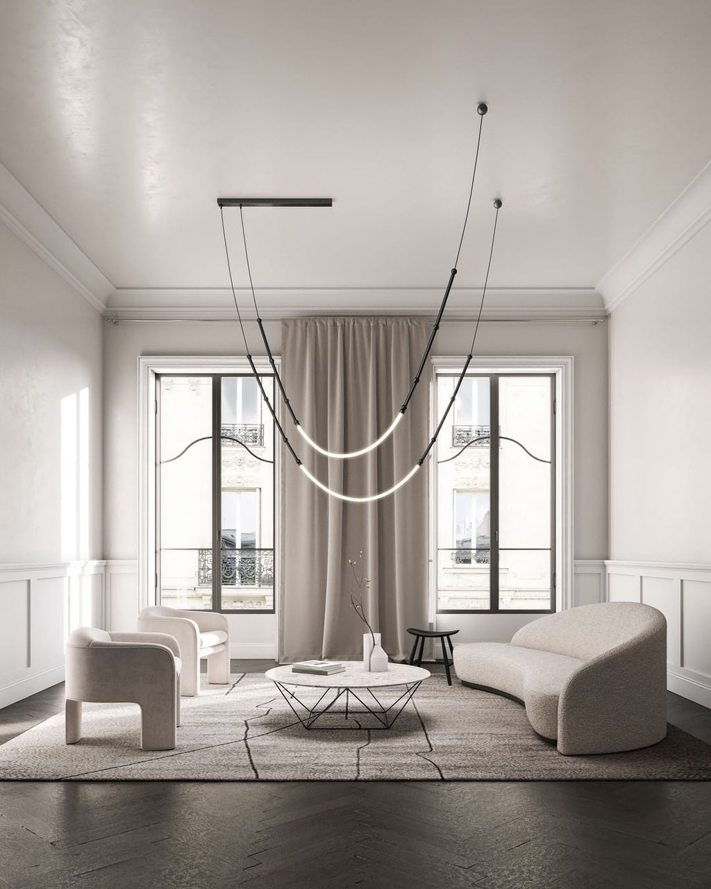 Alabaster Cascade Ring Chandelier - view 16