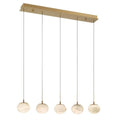 Alabaster Codri Linear LED Chandelier - Antique Brass14 LightJecanoli