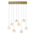 Alabaster Codri Linear LED Chandelier - Antique Brass8 LightJecanoli