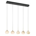 Alabaster Codri Linear LED Chandelier - Matte Black5 LightJecanoli