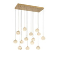 Alabaster Codri Linear LED Chandelier - Matte Black8 LightJecanoli