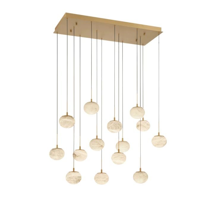 Alabaster Codri Linear LED Chandelier - Matte Black8 LightJecanoli