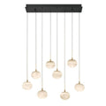 Alabaster Codri Linear LED Chandelier - Antique Brass8 LightJecanoli