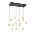 Alabaster Codri Linear LED Chandelier - Matte Black14 LightJecanoli