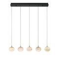 Alabaster Codri Linear LED Chandelier - Matte Black5 LightJecanoli