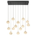Alabaster Codri Linear LED Chandelier - Matte Black8 LightJecanoli