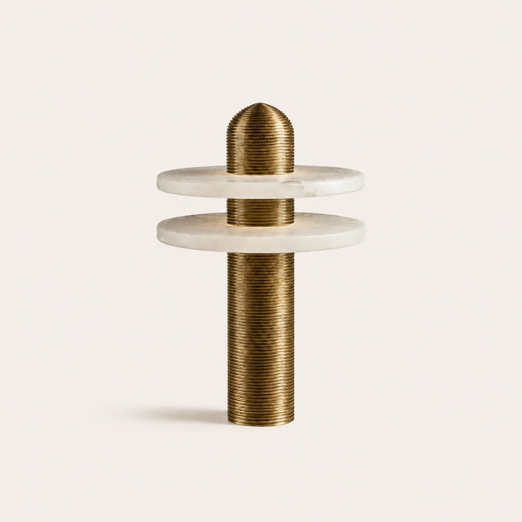Alabaster Disc Table Lamp