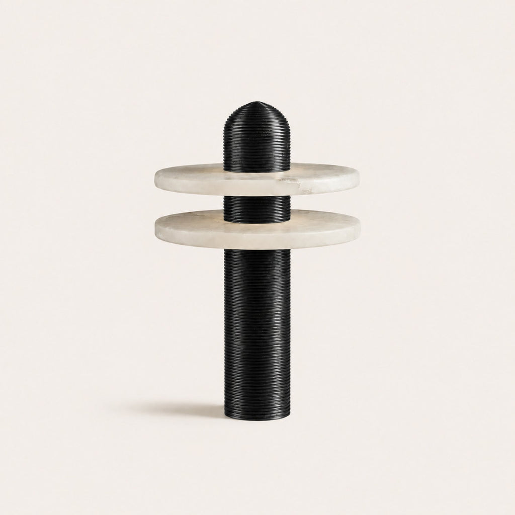 Alabaster Disc Table Lamp