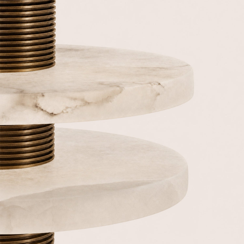 Alabaster Disc Table Lamp