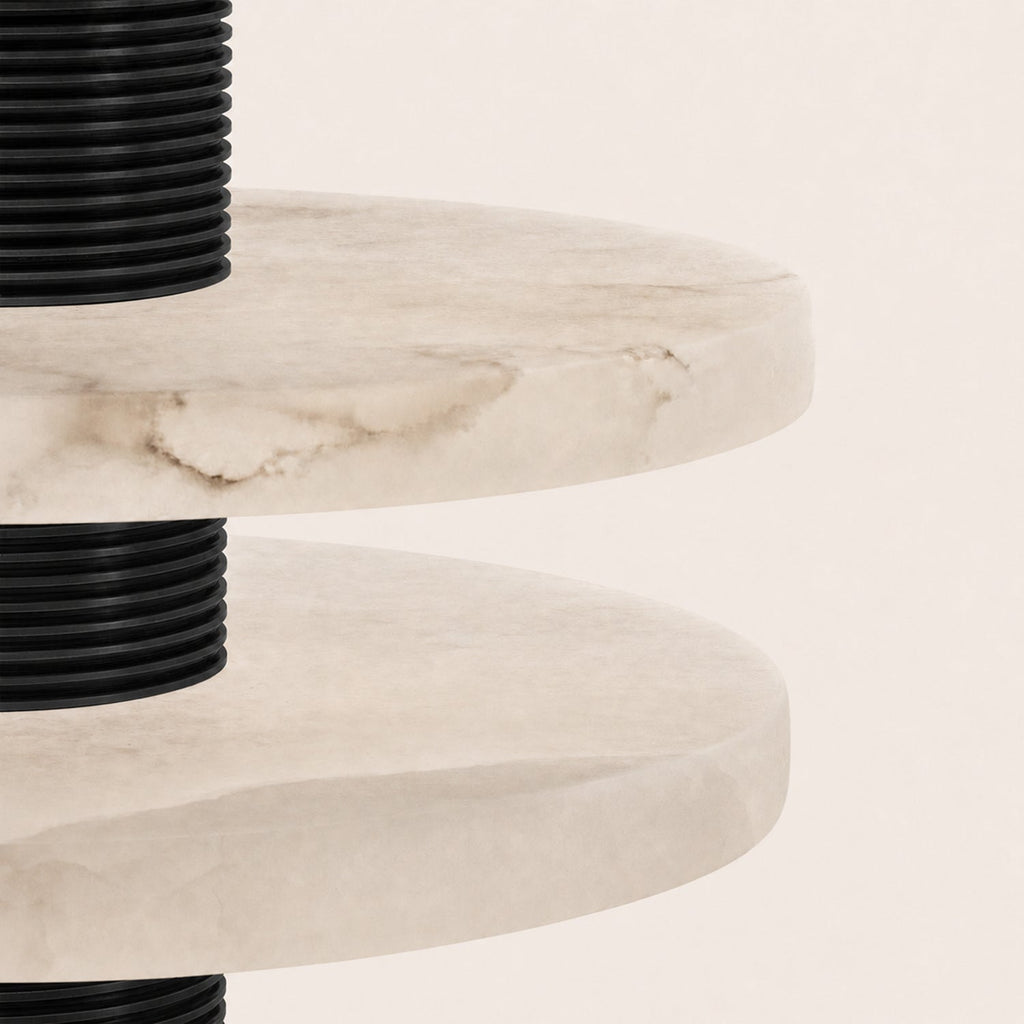 Alabaster Disc Table Lamp