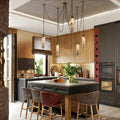 Alabaster Flint 1/2/3/5/7/9/12/15 - Light LED Multi - Drop Pendant - 5 lightsManor Lights
