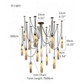 Alabaster Flint 1/2/3/5/7/9/12/15 - Light LED Multi - Drop Pendant - 9 lightsManor Lights