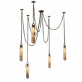 Alabaster Flint 1/2/3/5/7/9/12/15 - Light LED Multi - Drop Pendant - 5 lightsManor Lights