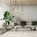Alabaster Flint 5 Light LED Multi - Drop Pendant - Manor Lights