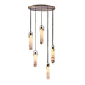 Alabaster Flint Additions Multi Light Pendant, Round Chandelier For staircase, Hallway - Manor Lights