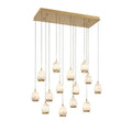 Alabaster Linear LED Chandelier - Matte Black5 LightJecanoli
