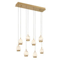 Alabaster Linear LED Chandelier - Matte Black8 LightJecanoli