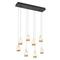 Alabaster Linear LED Chandelier - Matte Black8 LightJecanoli