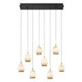 Alabaster Linear LED Chandelier - Matte Black8 LightJecanoli