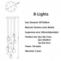 Alabaster Long Staircase Chandelier 5 styles - 15 LightsBlushlighting
