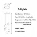 Alabaster Long Staircase Chandelier 5 styles - 15 LightsBlushlighting