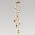 Alabaster Long Staircase Chandelier 5 styles - 5 LightsBlushlighting