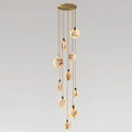 Alabaster Long Staircase Chandelier 5 styles - 5 LightsBlushlighting