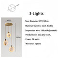 Alabaster Long Staircase Chandelier 5 styles - 15 LightsBlushlighting