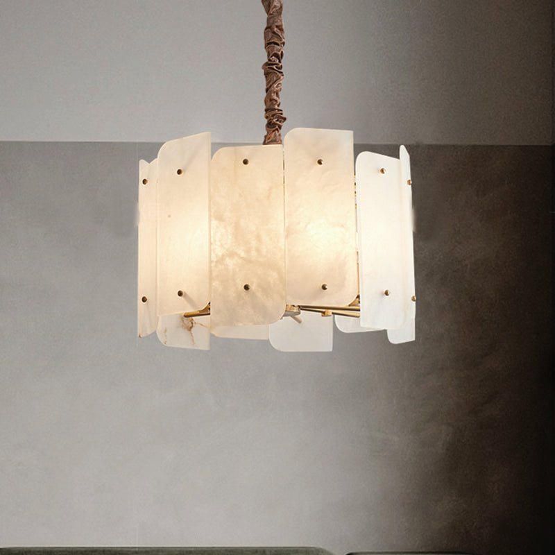 Alabaster Lorry Round Chandelier 20" 31" - D20"Jecanoli