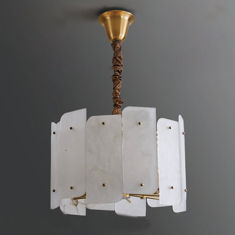 Alabaster Lorry Round Chandelier 20" 31" - D20"Jecanoli