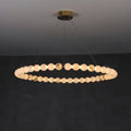 Alabaster Orb Ring Chandelier - ∅ 39.4″ x H 2.4″Gold & WhiteWarm Light-Jecanoli