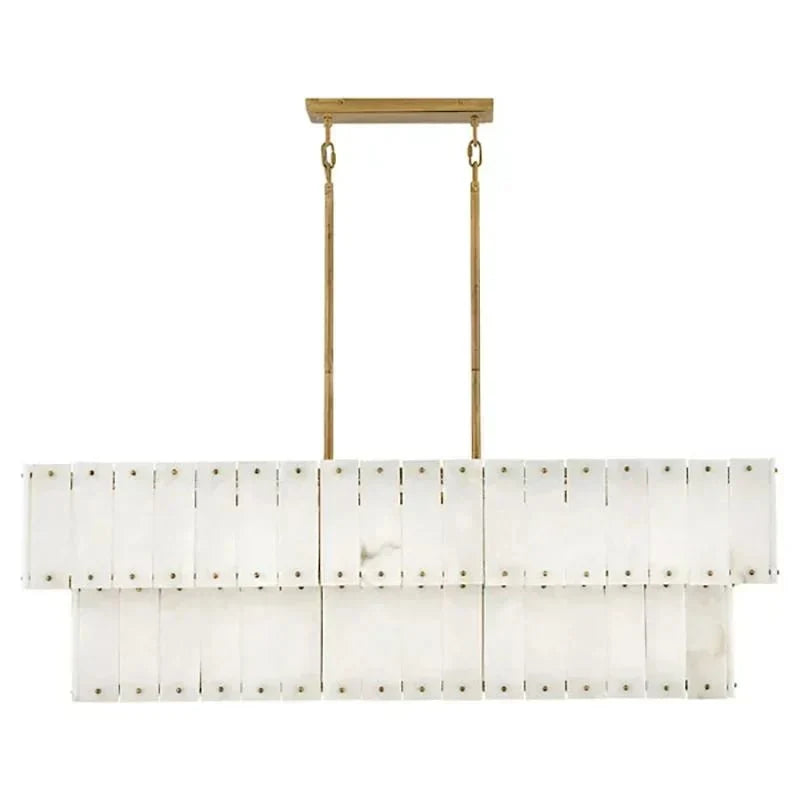 Alabaster Rancho 2 - Tier Linear Chandelier - Jecanoli