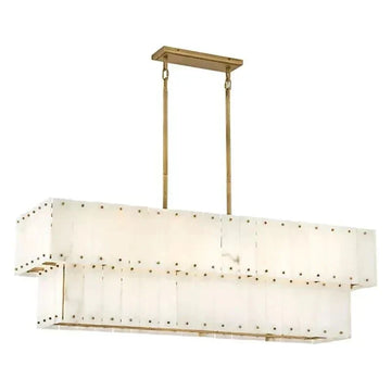 Alabaster Rancho 2 - Tier Linear Chandelier - Jecanoli