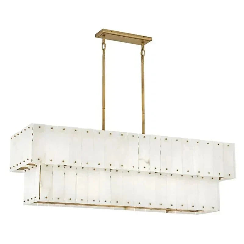 Alabaster Rancho 2 - Tier Linear Chandelier - Jecanoli