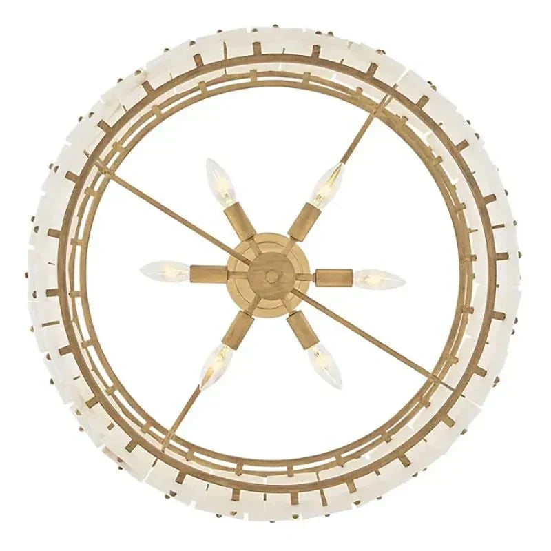 Alabaster Rancho 2 - Tier Round Chandelier (Middle) - Jecanoli