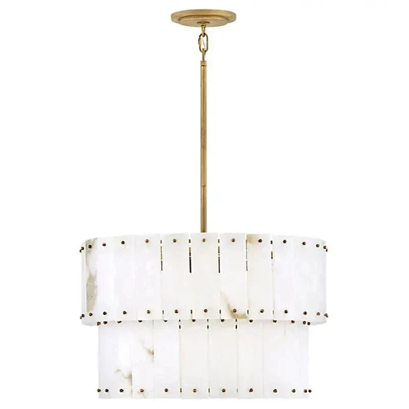 Alabaster Rancho 2 - Tier Round Chandelier (Middle) - Jecanoli