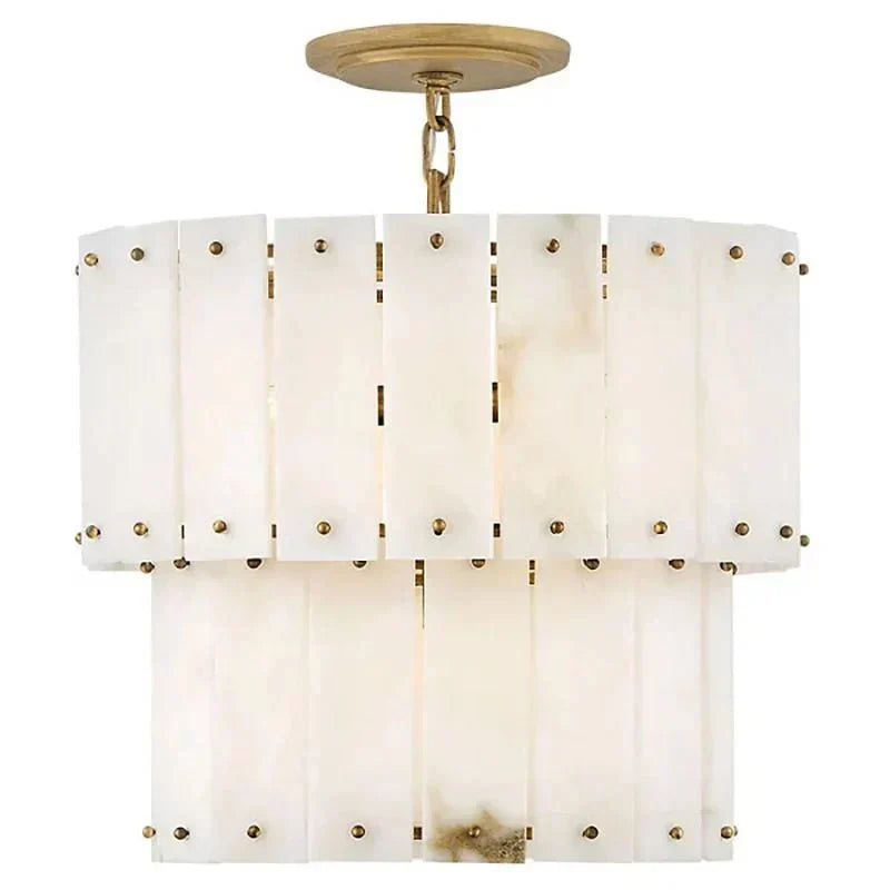 Alabaster Rancho 2 - Tier Round Chandelier (Middle) - Jecanoli