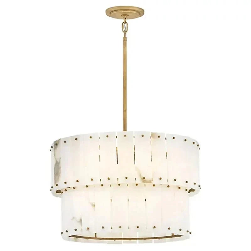 Alabaster Rancho 2 - Tier Round Chandelier (Middle) - Jecanoli