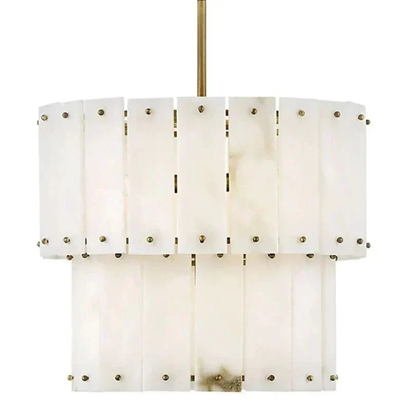 Alabaster Rancho 2 - Tier Round Chandelier (Middle) - Jecanoli